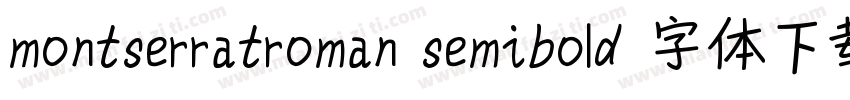 montserratroman semibold 字体下载字体转换